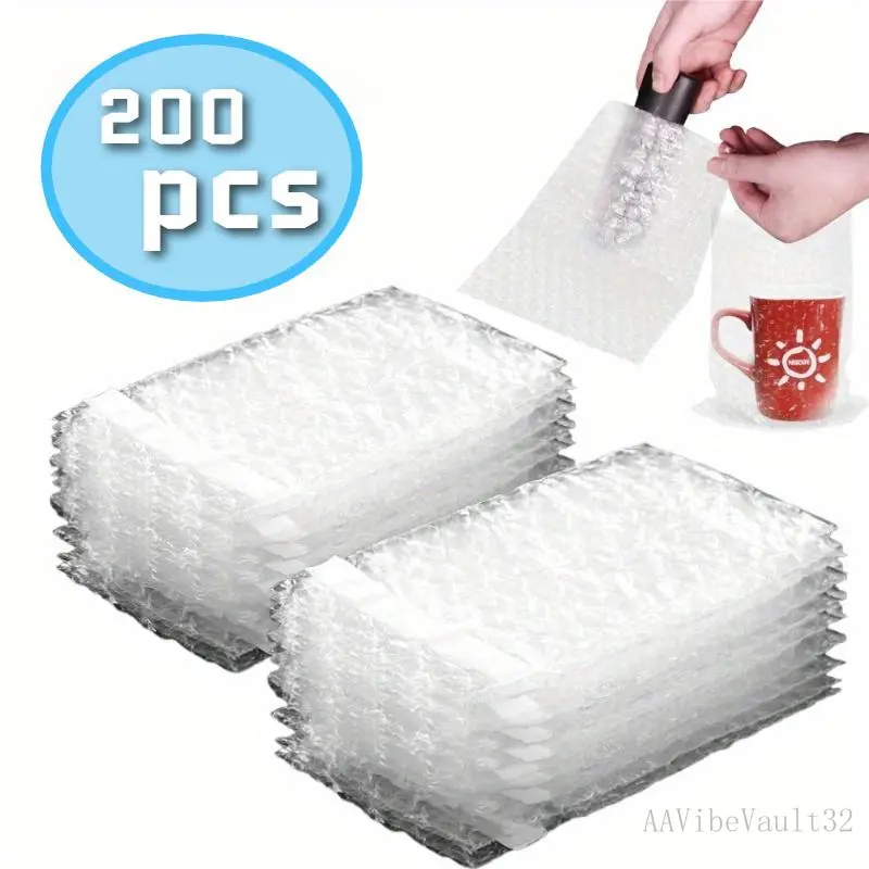 Free shipping/3p 200 Pack Bubble Pouches Cushioning Packaging Bags, Thickening Shockproof Foam Bags for Moving, Pack Gifts, Shipping and StorageAAVibeVault32