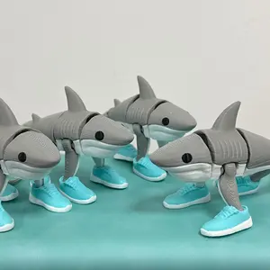 3D Abstract Decorations AI Generated Tralalero Tralala Removable Shark with Sneakers Abstract Art Desktop Decorations - Plastic Fantasy Home Decoration Without Electricity, Perfect for Halloween Christmas Gifts & Room Deco, Whimsical Design