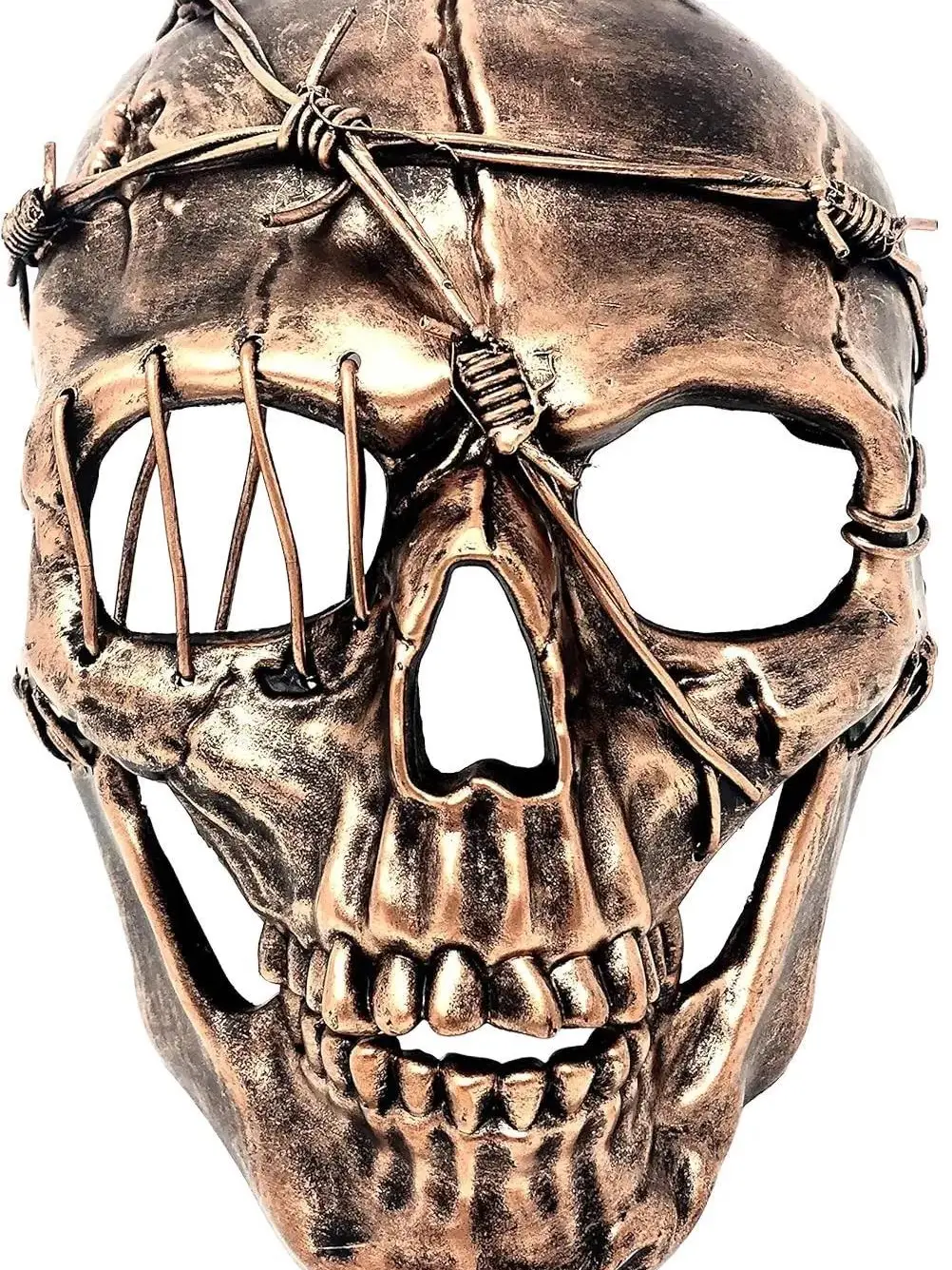 Steampunk Style Metallic Skeleton Mask for Halloween Costume Cosplay Party