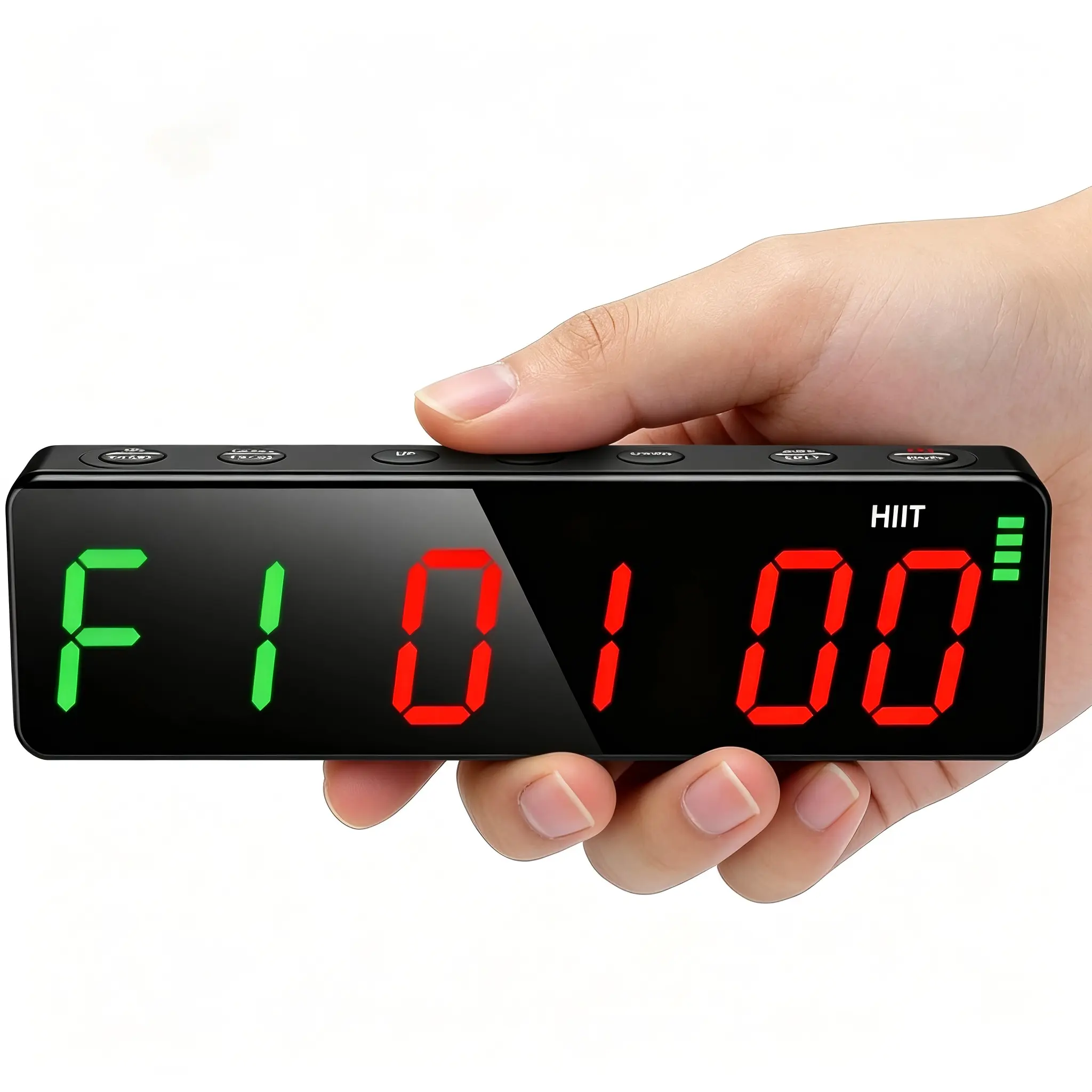 Portable Gym Workout Timer | Magnetic Fitness Clock for Home Gym, with Adjustable Brightness & Long Lasting Battery for Trainers & Fitness Lovers