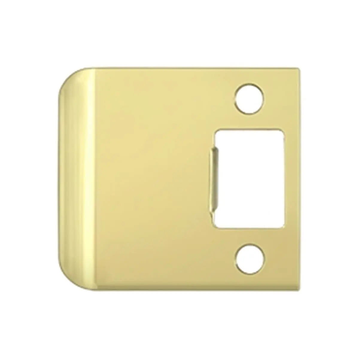 212 MAIN Deltana SPE250U3 Strike Plate, 2.25 in. Extended Lip Design in Solid Brass, Corrosion-Proof Metal Hardware for Door Bolts, Bright Brass Finish, Kitchen, Hinges, Bath, 2.5 In, Waterproof, Door Bolt Fix, 1 Year Finish