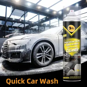 Multi-purpose Foam Cleaner Spray (650ml) with Free Sponge & Towel - All-in-One Deep Cleaning for Car Interior, Sofa, Kitchen & Home, Powerful Stain Remover