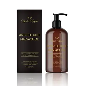 April's Angels Anti-Cellulite Massage Oil for Legs, Abdomen, and Buttocks 200g - Collagen & Stem Cells, Moisturizing, Alcohol Free, Organic Body Care