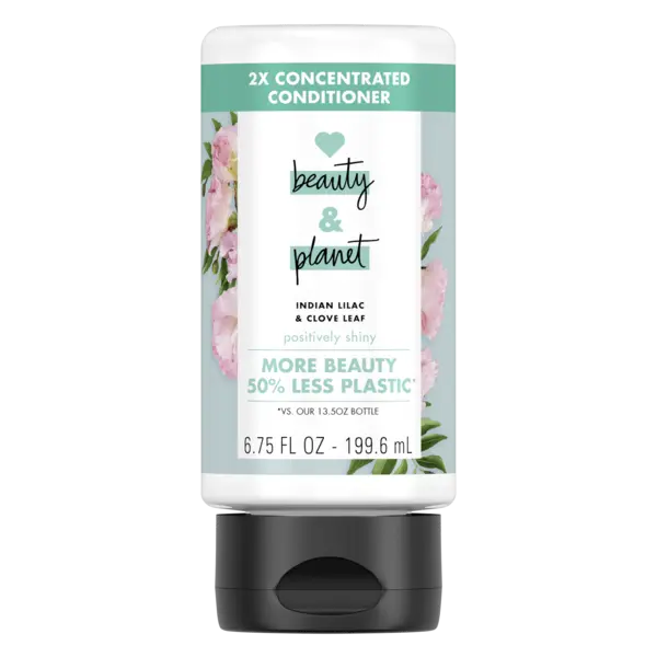 Love Beauty And Planet Positively Shiny 2X Concentrated Hydrating Conditioner with Indian Lilac, Silicone-Free and Nourishing for Dry Hair, 6.75 oz