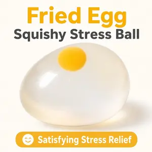 Transparent Simulated Egg Squishy, Unbreakable Single Yolk Stress Relief Egg, Water Squeeze Fidget Vent Toy, Stress Relief Fidgets, Stress Relief Model