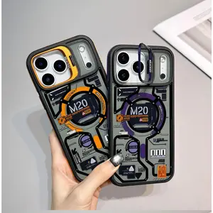 Cyberpunk Mechanical Tech Aesthetic Magnetic MagSafe With Lens Stand Shockproof junk Phone Case For iPhone 17 16 15 14 13 12 Pro Max Plus | Samsung Galaxy S25 S24 S23 Ultra Plus #YJSSLDJTZJLJ1