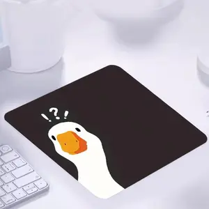 Cartoon Goose Pattern Mouse Pad, Rectangle Gaming Mouse Pad, Non-Slip Rubber Base Stitched Edge Desk Pad for Desk Laptop Desktop, Desk Accessories, Non Slip Mousepad
