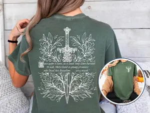 Fireheart T-shirt, TOG Sweatshirt, Throne of Glass Shirt, Bookish Gift, Terrasen Shirt, Booktok Tee, Aelin Galathynius she was not afraid