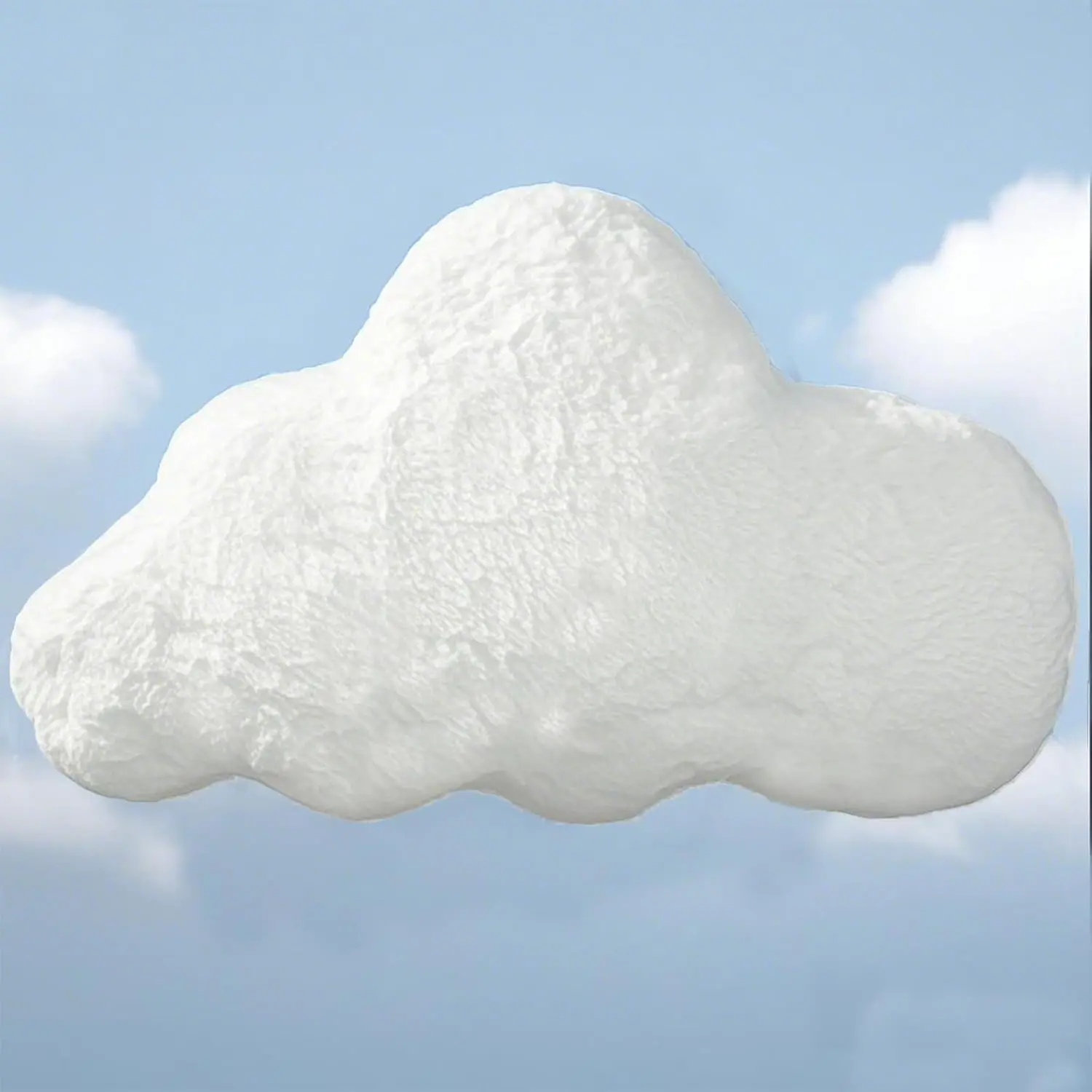 Cloud Pillows, White Cloud Shaped Pillow, Decorative Throw Pillow Gifts, Cute Plush Room Decor, Fluffy Faux   9.5"x16" Pillows for Living Bedroom  Room