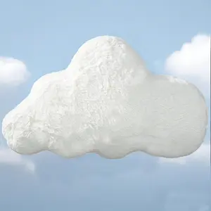 Cloud Pillows, White Cloud Shaped Pillow, Decorative Throw Pillow Gifts, Cute Plush Room Decor, Fluffy Faux   9.5"x16" Pillows for Living Bedroom  Room