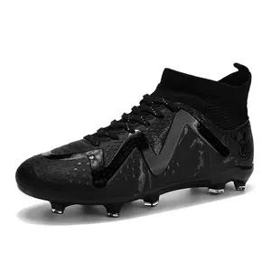 football cleats New Anti-Slip Long Stud Football Boots for Men, Adult Turf Stud Athletic Training Shoes, Teenagers Sports Sneakers