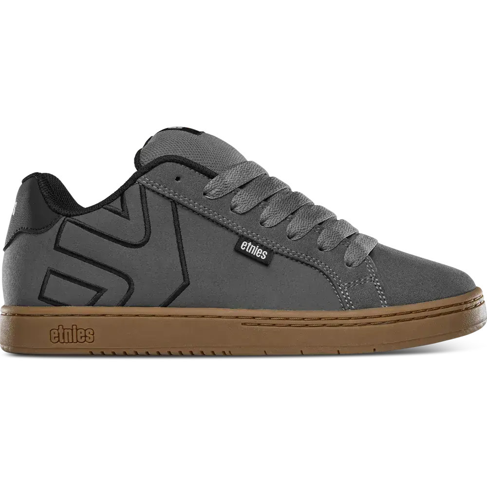 etnies Fader Grey Retro Skate Shoes, All-Day Cupsole Comfort, Wide Padded Suede, Grippy Outsole, 90s Skate Classic Reissued Sneakers