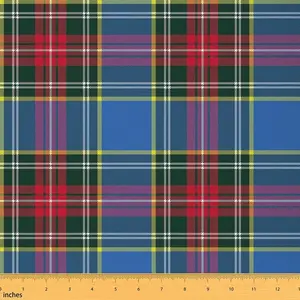 Check Plaid Upholstery Fabric,Farmhouse Buffalo Check Fabric by The Yard,Vintage Tartan Plaid Geometric Decorative Fabric for DIY Projects,3 Yards