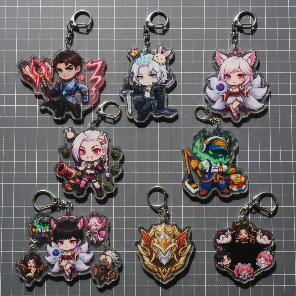 Fantasy Wizard Acrylic Keychain, Double Sided Clear Acrylic Charm, 3 Inch Anime Style Bag Pendant, Cute Backpack Accessory