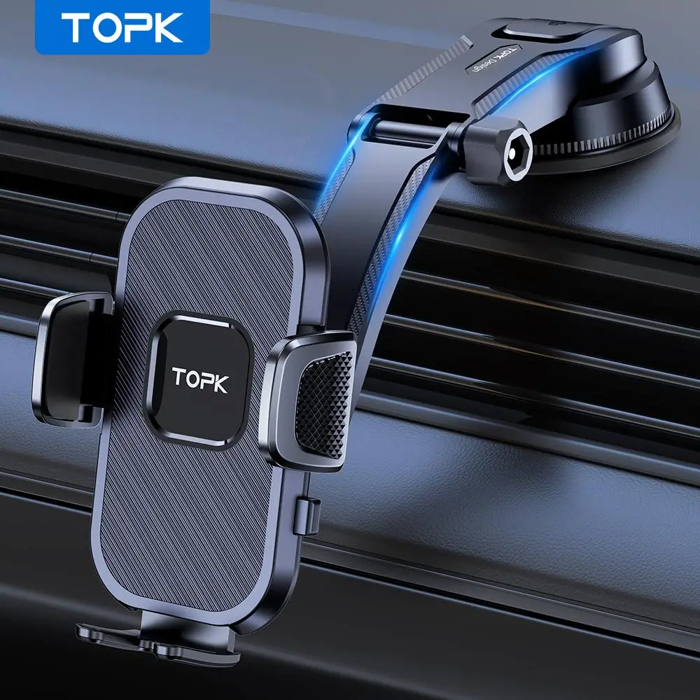 Car Phone Holder Mount for Summer Gift, Adjustable Horizontally & Vertically Cellphone Bracket, 360 Degree Rotatable Smartphone Holder for Car Dashboa