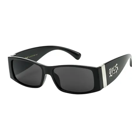 OG LOCS Oval Fit Wrap Around Style Side Logo Trendy Super Dark Sunglasses with UV400 Protection Fashionable for Outdoor Activities