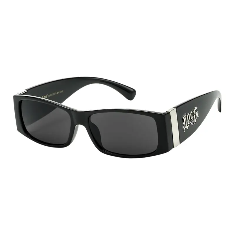 OG LOCS Oval Fit Wrap Around Style Side Logo Trendy Super Dark Sunglasses with UV400 Protection Fashionable for Outdoor Activities