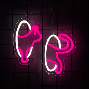 Cat Neon Sign for Wall Decor, Cat Wall Light, Neon Cat Night Light for Man Cave, Bedroom, Gamer Room, Party, Bar Decor, Animal Lover Gifts, USB Powered LED Strip Lights