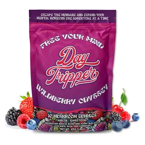 Day Tripper Mushroom Blue Lotus Gummies - Wildberry Odyssey 10 ct For Enhanced Focus & Energy