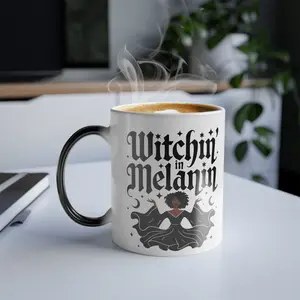 Witchin’ in Melanin color-changing Mug, 11oz Ceramic Cup