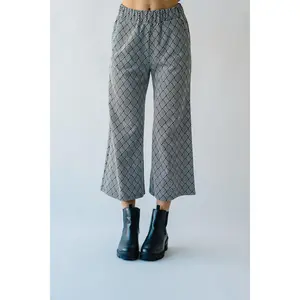 The Ronnie Textured Wide Leg Pant in Geometric