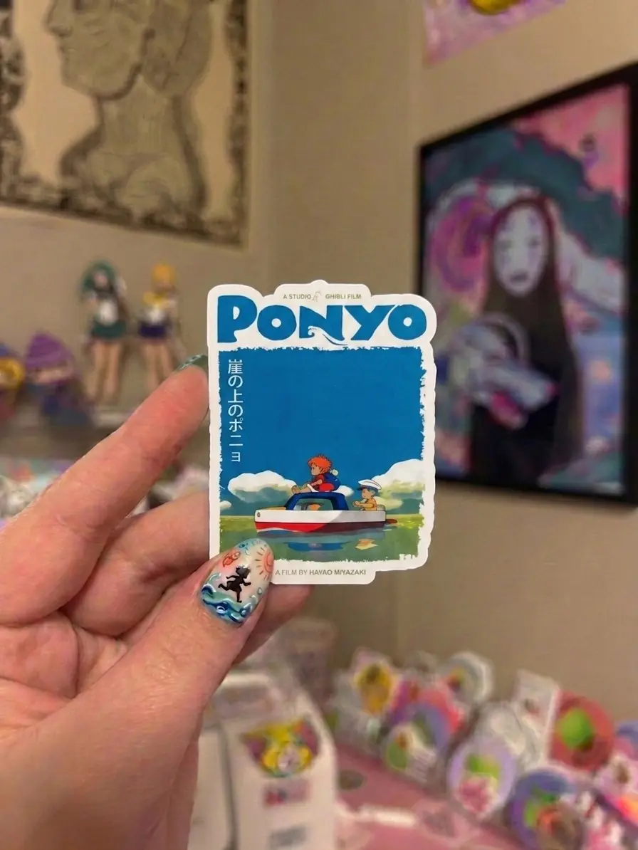 Ponyo Ghibli Sea World Studio Ghibli Anime Sticker, Howls Moving Castle Sticker