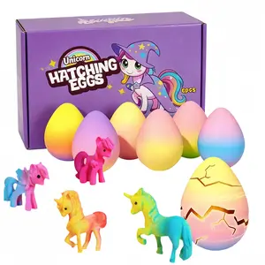6 Pack Hatchable Unicorn Eggs, Rainbow Colorful Eggs with 6 Unique Unicorns, Safe Fun and Magical Transformation, Perfect Christmas and Birthday Gift