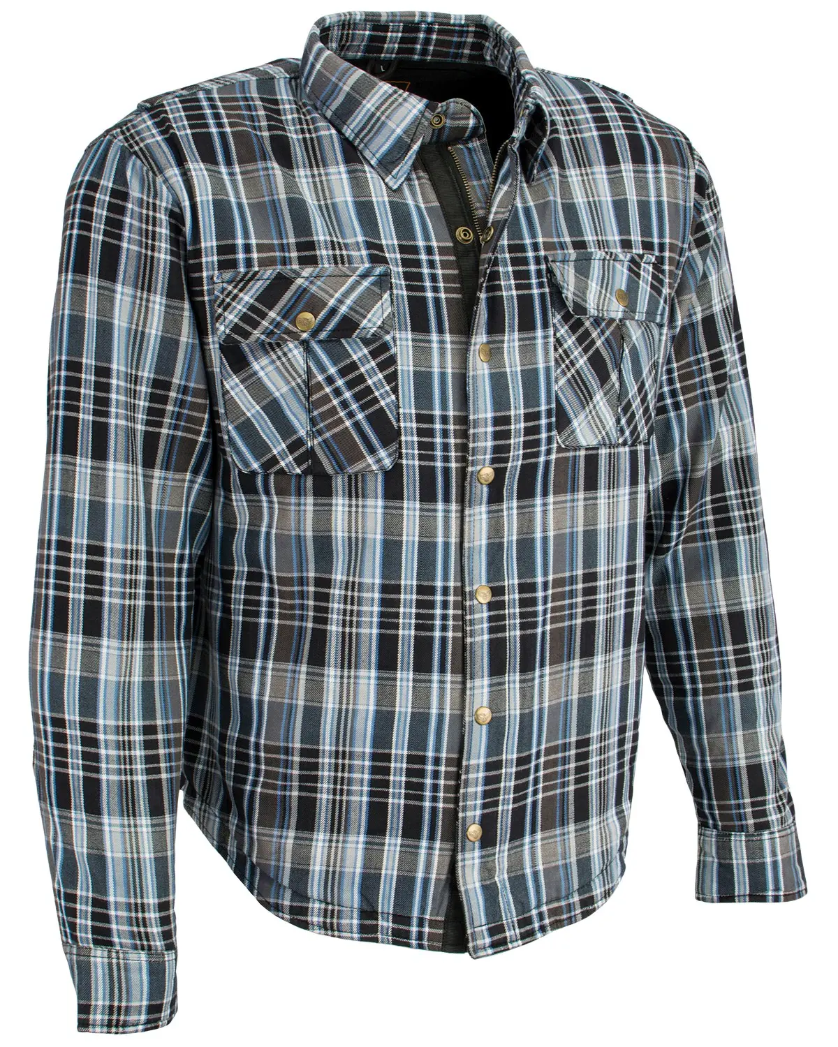 Milwaukee Leather Men's Performance Men'S Aramid Reinforced Flannel Biker - Mpm1626