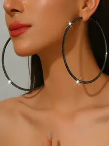 Women's Geometric Circle Earrings Set, Gold Silver Color, Perfect for Weddings & Festive Occasions, All-Season Jewelry, Hoop Earring Sets