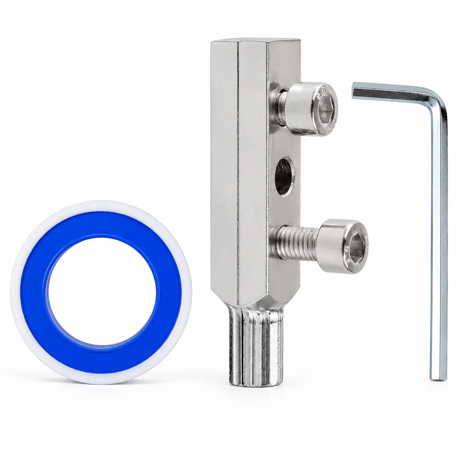 Damaged Pipe Extractor & Broken Shower Arm Removal Tool | Dual 1/2" & 3/4" Water Pipe Fittings Remover with Thread Seal Tape & Turning Handle | DIY Plumbing Repair Kit
