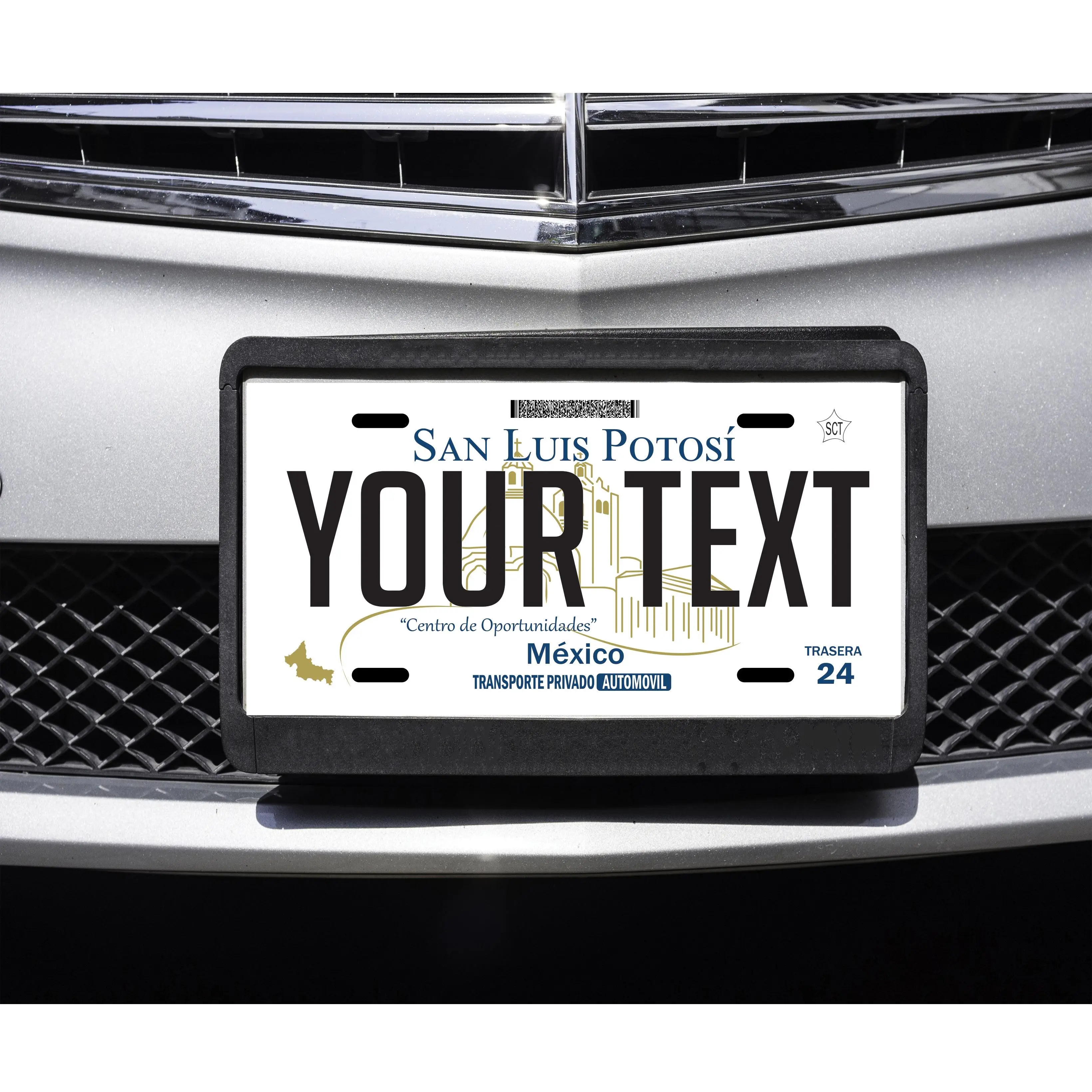San Luis Potosi Car Plate aluminum License Plate Mex SLP Mexico State CUSTOMIZED Trokas Trokiando Estados de Mexico, Mexican State Car Plate