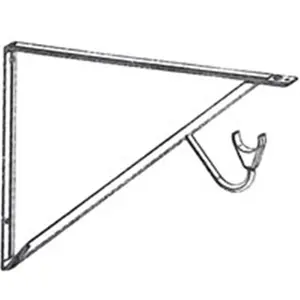 212 MAIN Knape & Vogt Mfg RP-0495-WT Heavy-Duty White Shelf & Rod Bracket, 500lb Capacity Closet Storage Rack