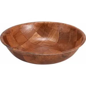 Winco WWB-10 Wooden Woven Salad Bowl, 10-Inch, Brown Winco USA