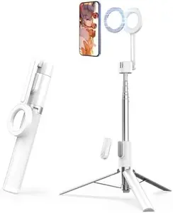 Vimitty Magnetic Selfie Stick Tripod with Remote 54" Phone Tripod Compatible with MagSafe Fit for iPhone 12/13/14/15 Series Magsafe Case and Other Phones with Metal Ring