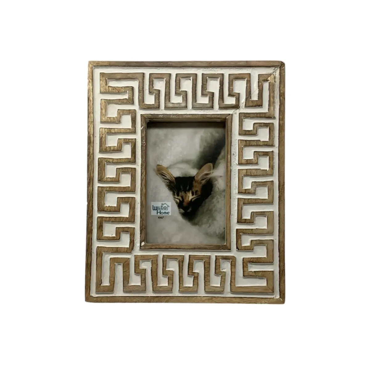 Metrotex Designs 12025 4x6 in. White Wash Athens Picture Frame - Farmhouse Look Photo Display for Indoors, Home Decor for Rustic Styles, 4 X 6 In, Wood