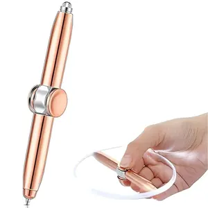 Rotating Finger Decompression Pen, 1 Count Creative Metal Multifunctional Rotation Spinning Decompression Pen, Writing Pen for Office School Student