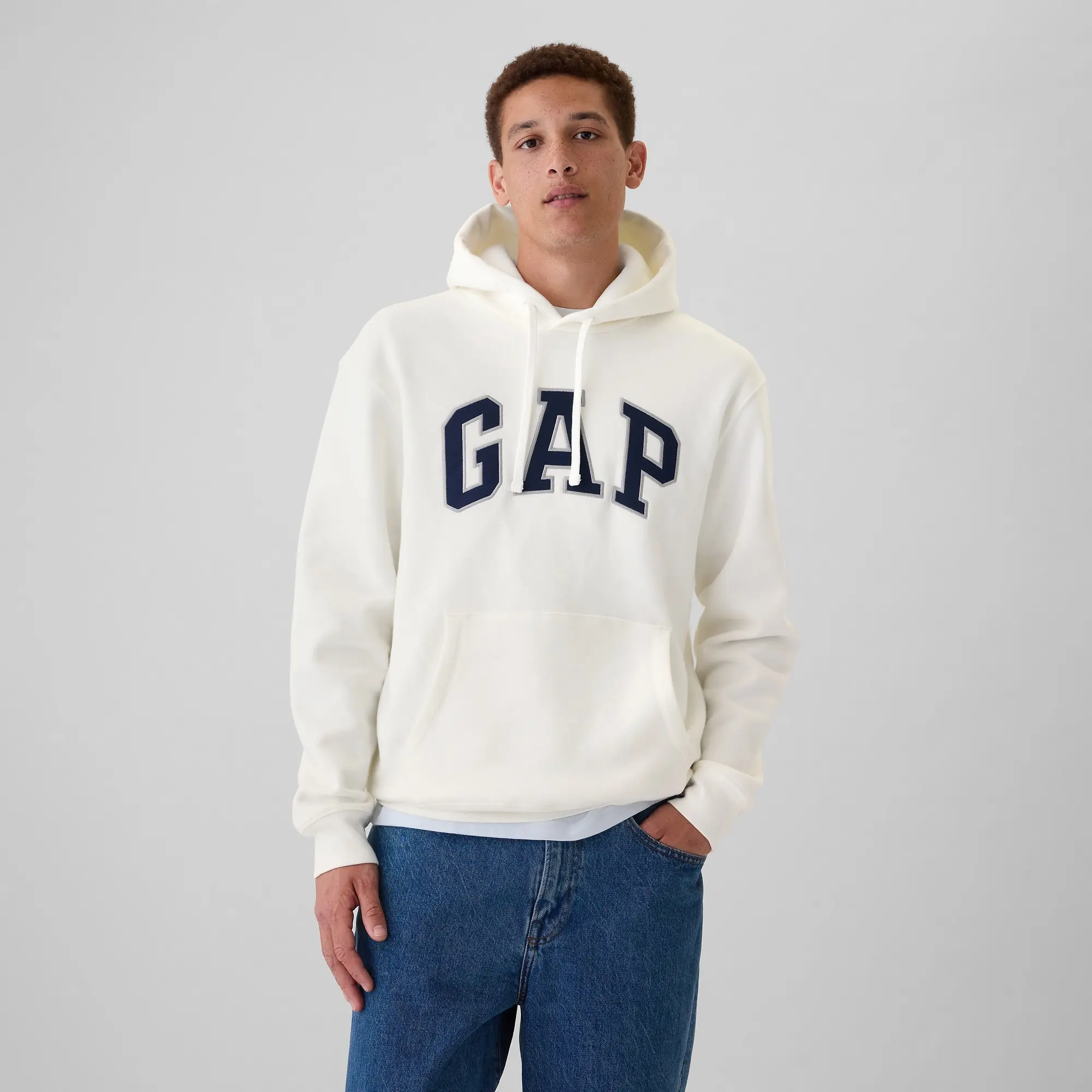 Men's Cotton GAP VintageSoft Arch Logo Hoodie - Casual Hooded Sweatshirt for Adult Men