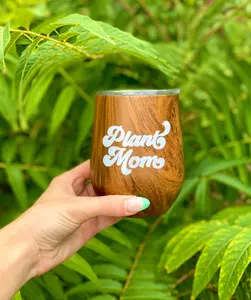 Plant Mom Wine and Coffee Tumbler, Insulated Tumbler, Wine Glass, Coffee and Tea Mug, Drinking, Plant Gifts, Plant Lover, Gifts for Her, Valentine's Day