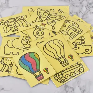 Creative Sand Painting Kit for Kids, DIY Art Materials Toy, Art Supplies, Cartoon Doodle Craft Gift, Back-To-School Holiday Reward (random Pattern)