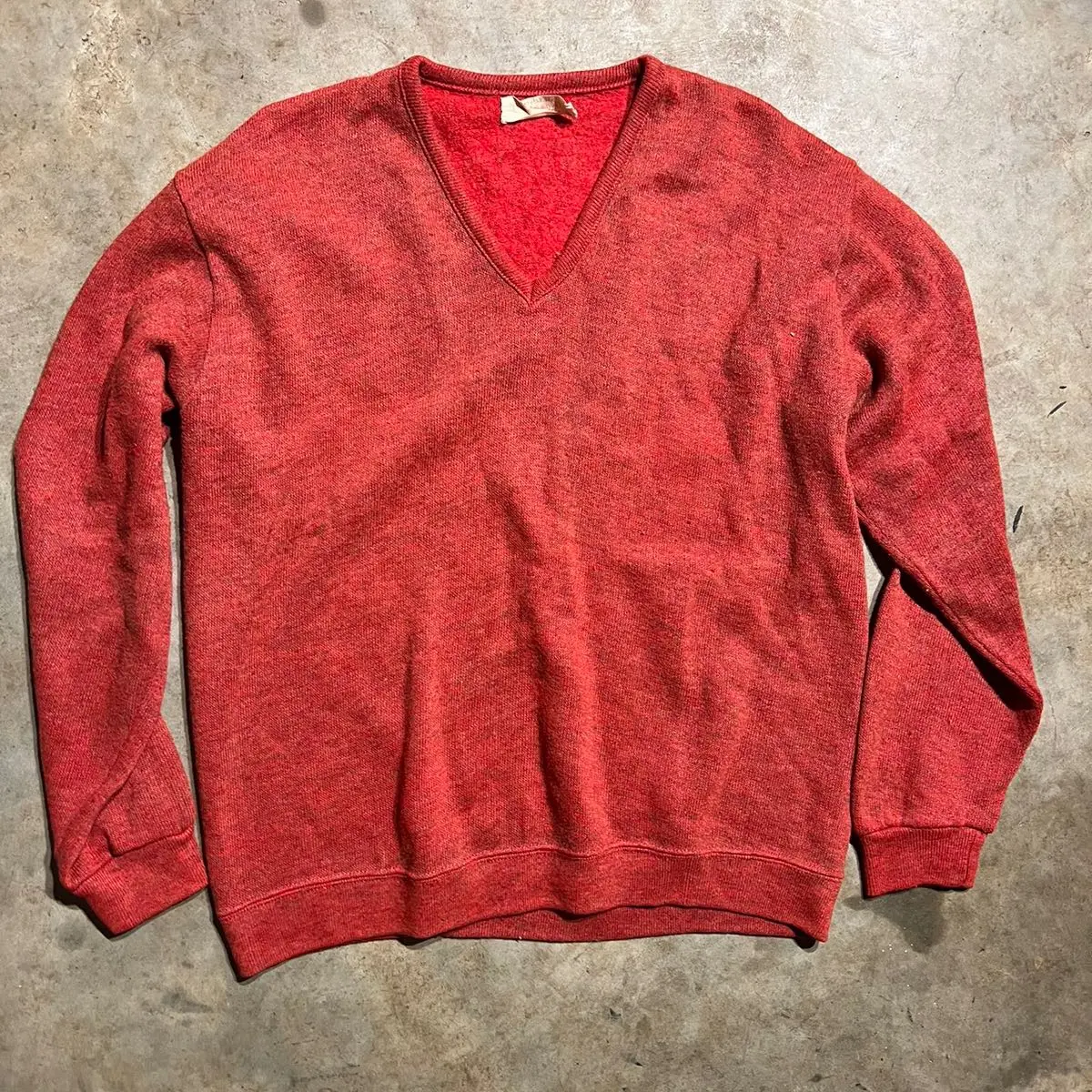 True Vintage 1950s Mens Sweater Red Size L