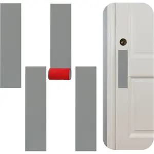 Push Plates (4 Pack) 4" x 16" - Effortless Peel & Stick - Prevents  &  - Self-Adhesive & Universal Fit (Grey)