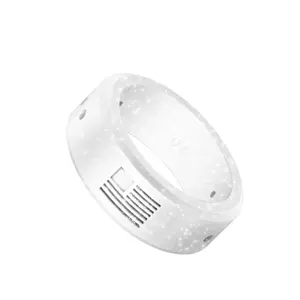 TUFF Sparkle White Ring - All White Silicone with Silver Glitter - Safe Functional Alternative to Metal Bands - Stamped with TUFF Logo