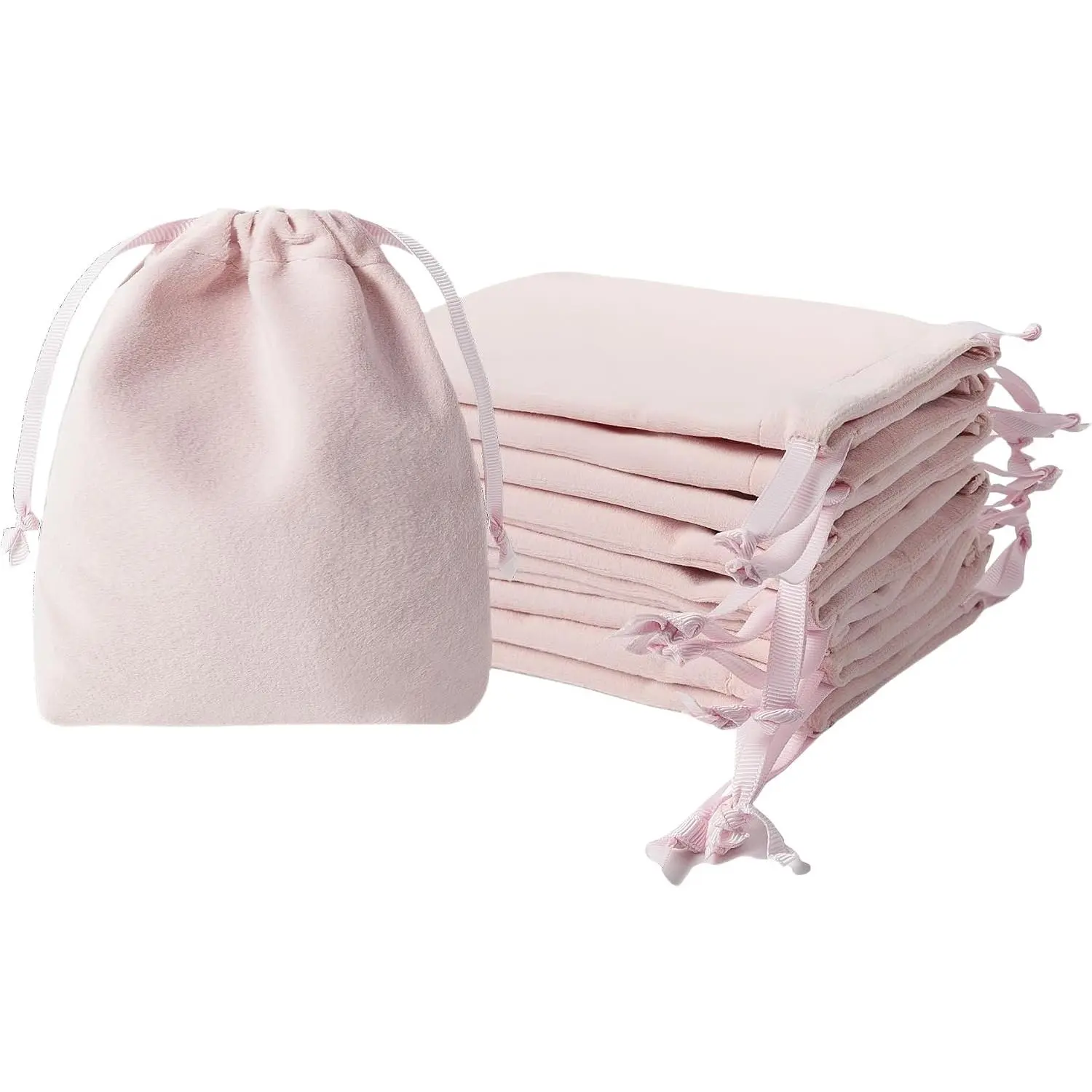 12 count Light   Drawstring Bags 3x4 inches Small  Cloth  Bags  Pouches for Storage Wedding Party Favor Christmas