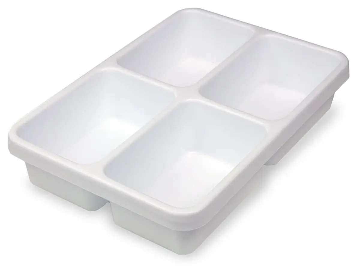 Plastic 4-Pocket Drawer Organizer, Home Supplies Storage Bin for Desk, Dresser Organization
