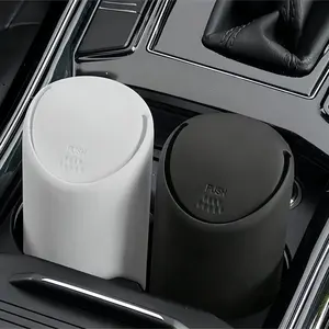 1pc-Car Bin Trash Can with Lid Trash Bags, Mini Car Rubbish Garbage Bins for Front and Back, Auto Accessories for Storage and Organization, Car Storage Organizers, Car Organization Supplies - Portable, Cute, Waterproof