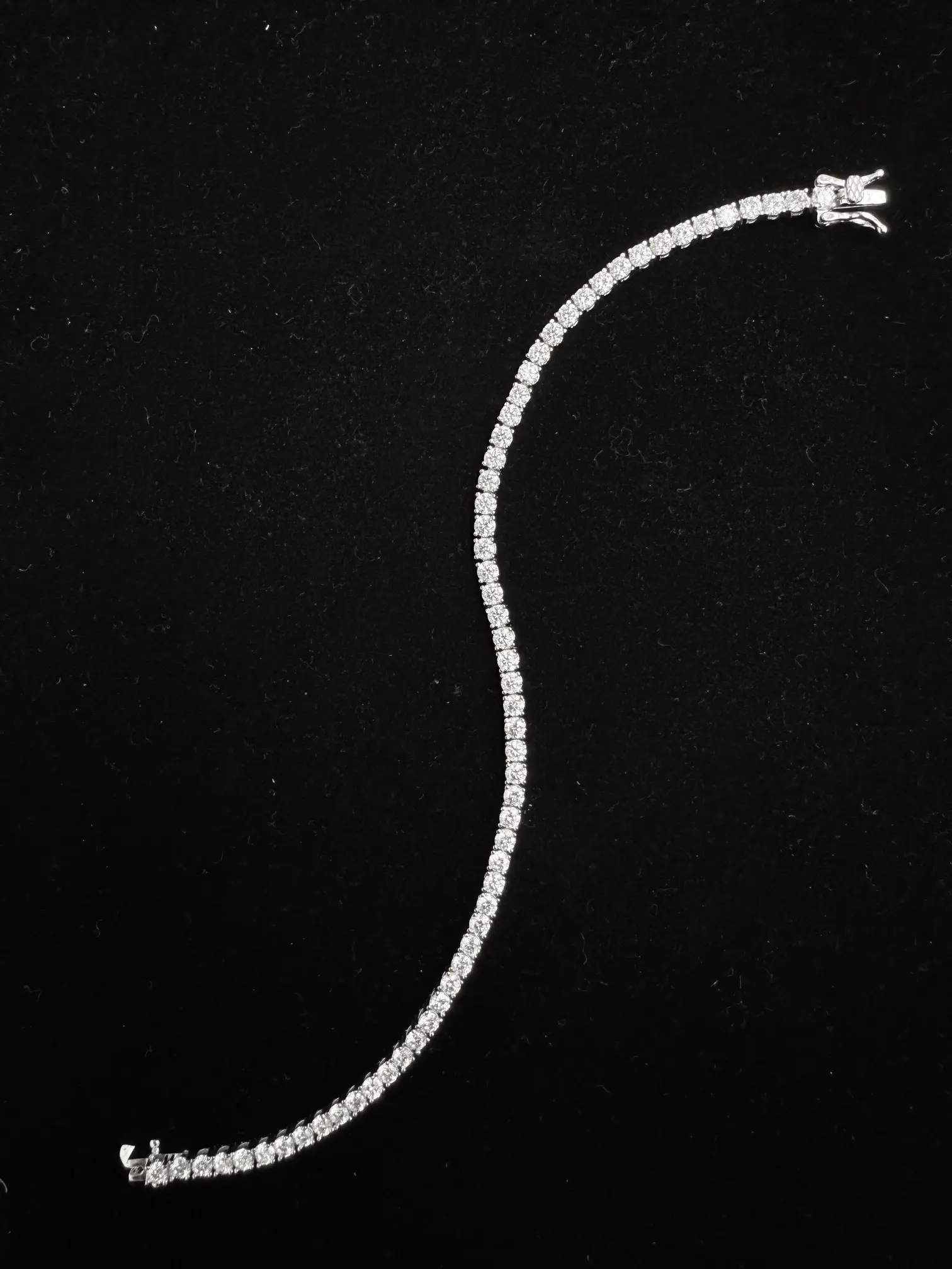 AXNT SOLID 925 STERLING SILVER MOISSANITE TENNIS BRACELET- PERFECT FOR EVERYDAY WEAR