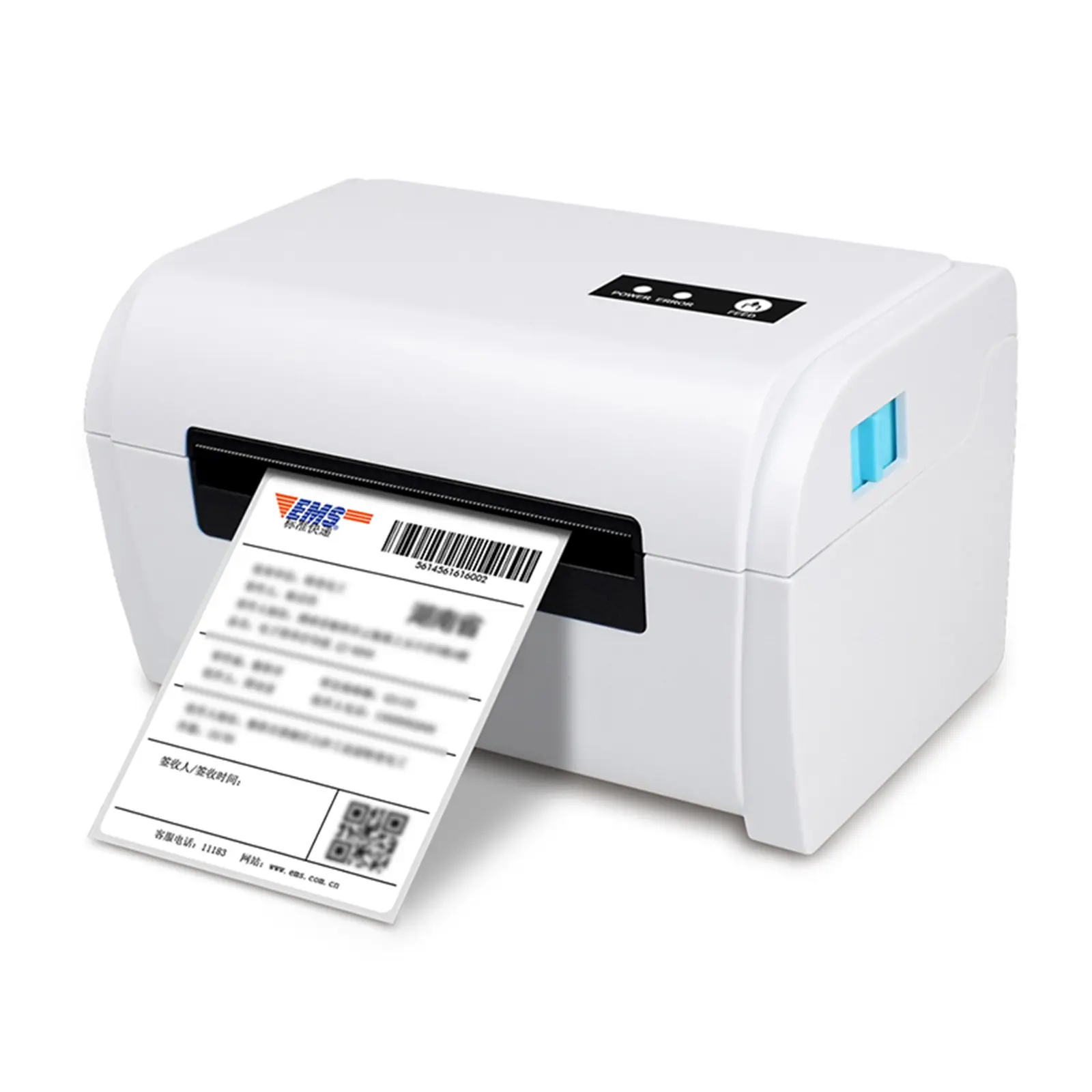 High-Speed Thermal Label Printer, 4.3" Print Width, 203 dpi, USB/Bluetooth/Wi-Fi Compatible for Shipping Barcode Label with Automatic Cutter