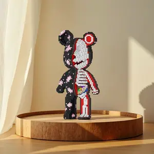 6022 Piece Skeleton Bear Set, Creative Building Blocks, Educational Toy Gift for Boys, Christmas Halloween Thanksgiving Decorations, Home Party Crafts DIY Ideas