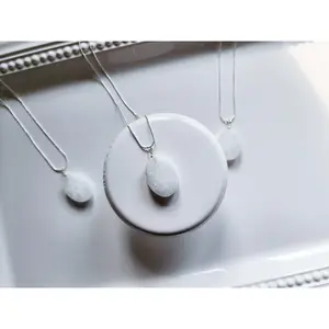 Selenite Engraved Metatron Necklace