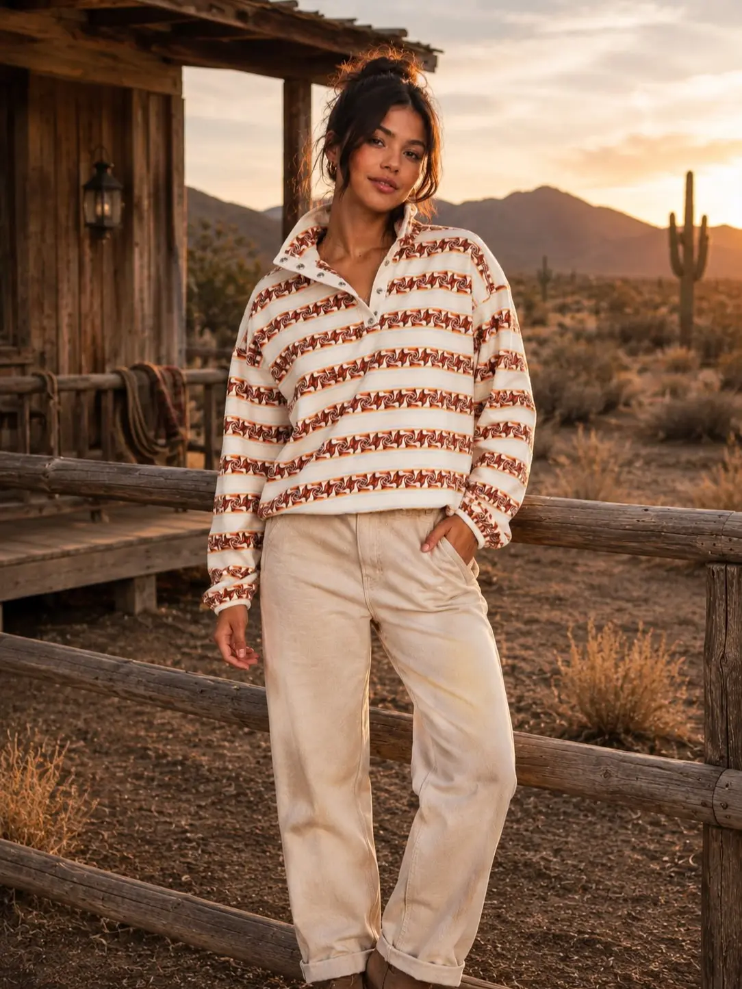 Women's  Sherpa Fleece Pullover Sweatshirt - Cozy Womenswear Top